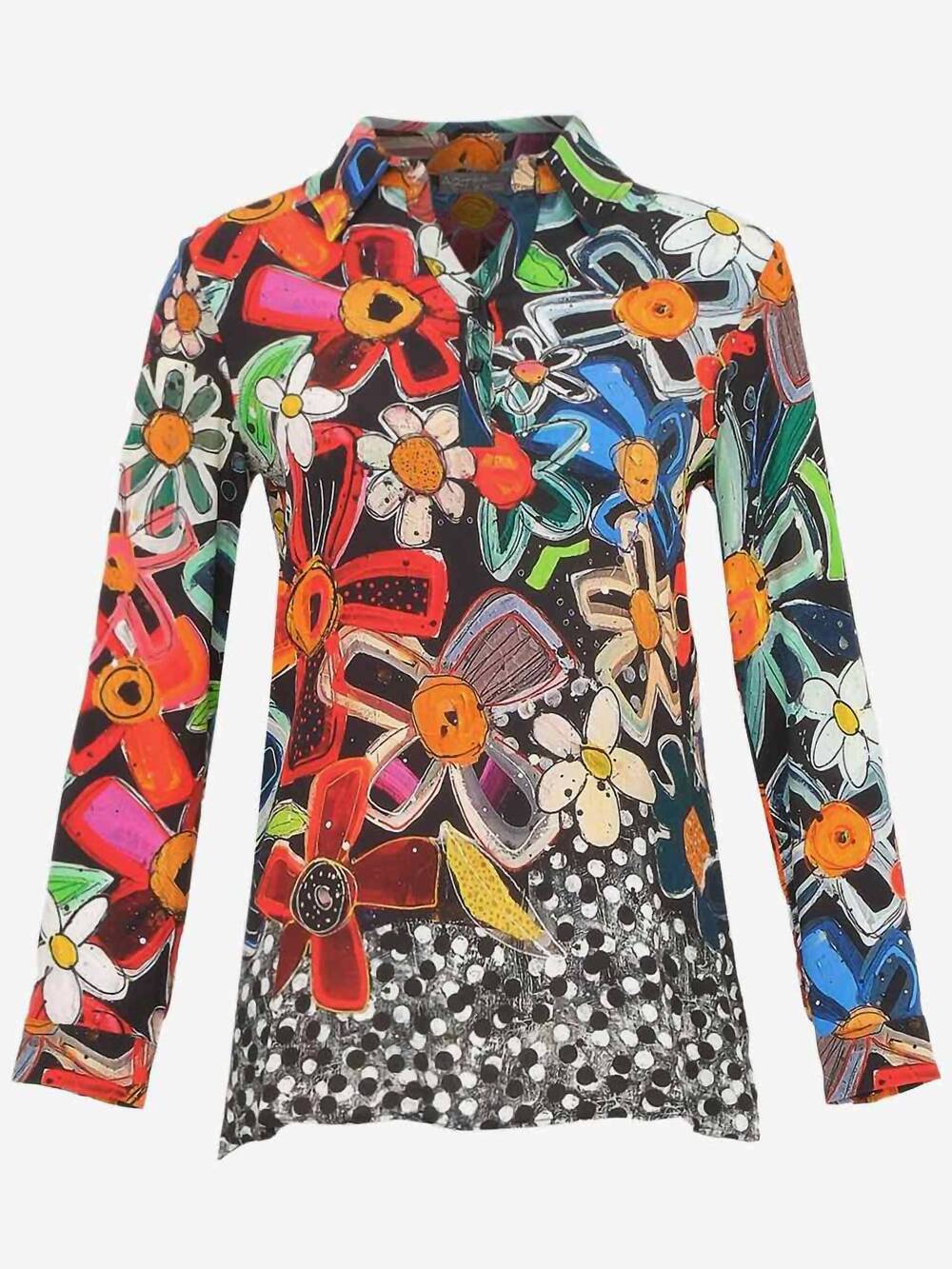 NEW AMELIA'S women's dolcezza art pour toi minnie de mickey blouse in multicolor